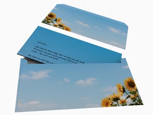 Motivpapier Sonnenblumen Briefpapier mit Motiv